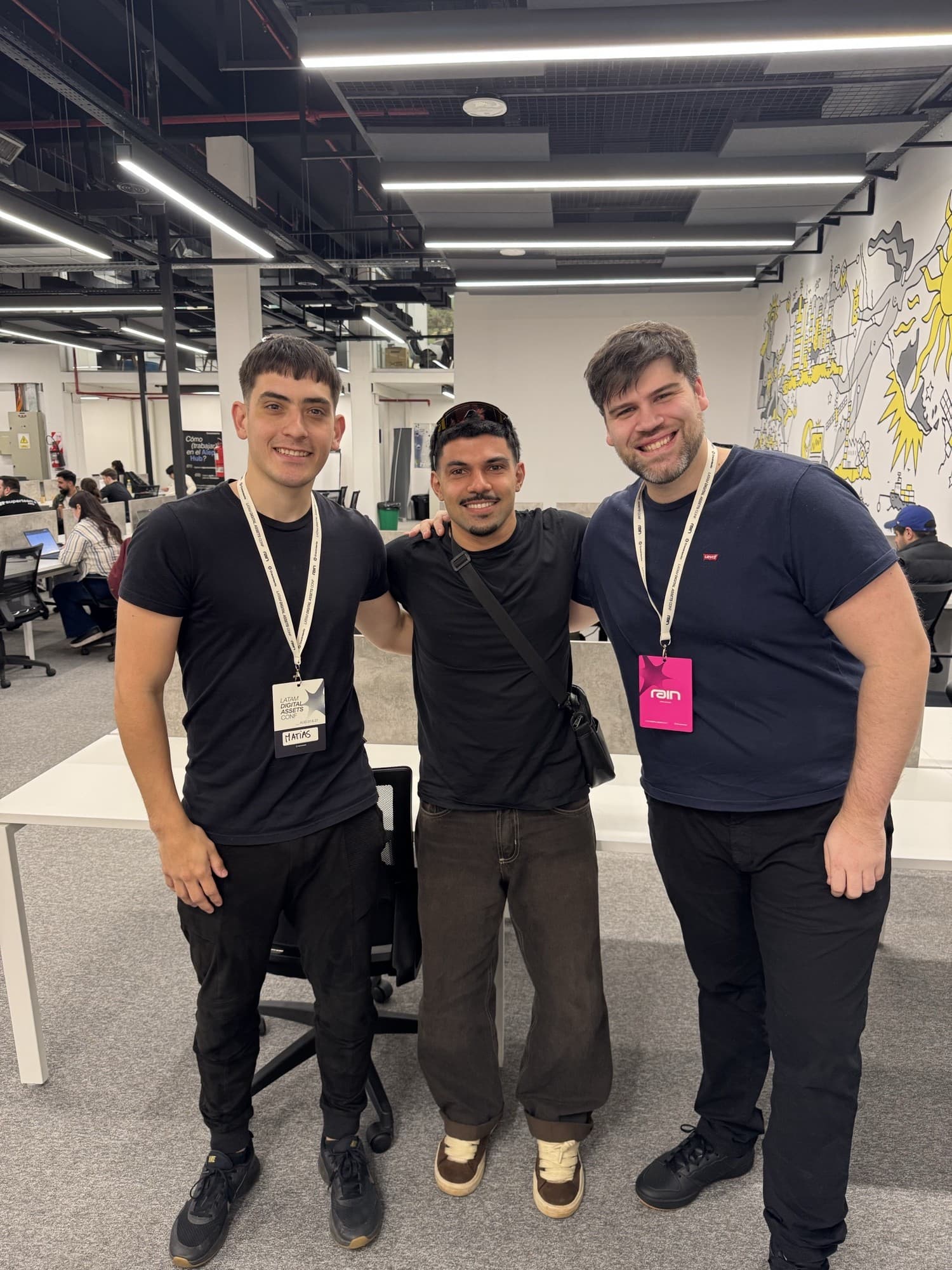 Lucas, Eze and me — the team today.